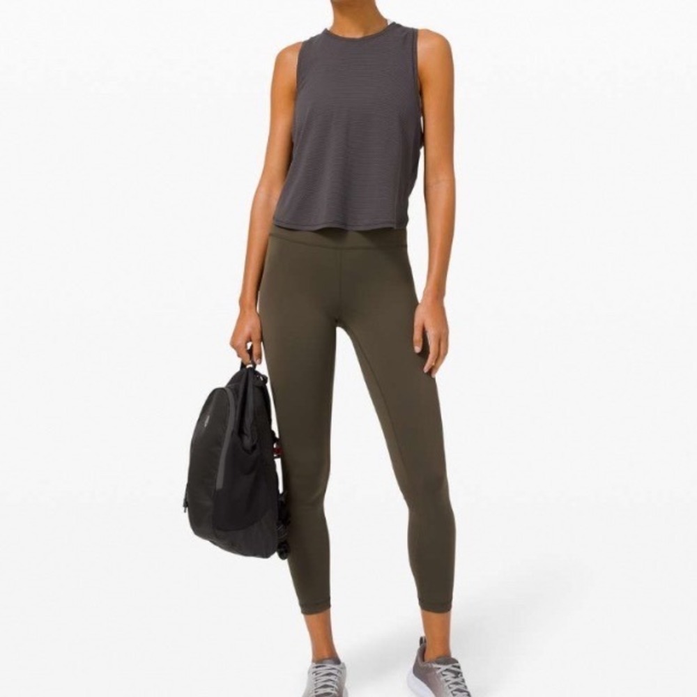 Lululemon Wunder Train High-Rise Tight 25 Dark Olive Green Size 8 W5CQDS